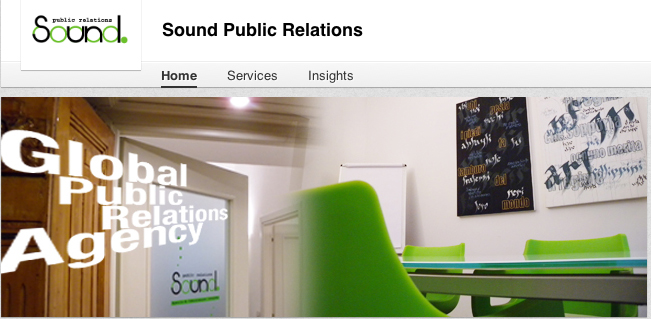 LinkedIn - Sound PR company page